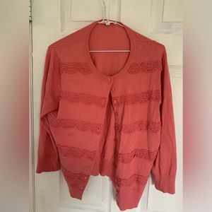 Coral cardigan